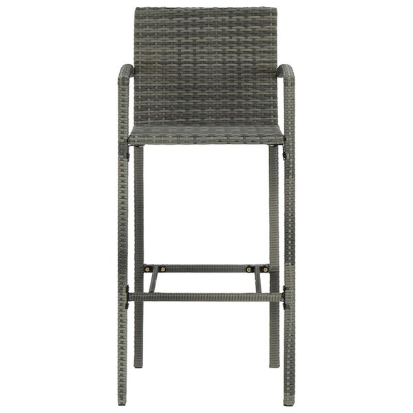 vidaXL Ensemble de bar de jardin 3 pcs Gris