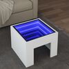 vidaXL Table basse avec LED infini blanc 40x40x30 cm