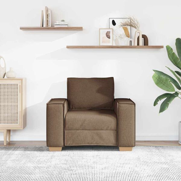 vidaXL Canap&eacute; Fauteuil Marron 100x78x84 cm Tissu