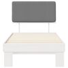 vidaXL Cadre de lit avec tête de lit rembourrée Gris clair
