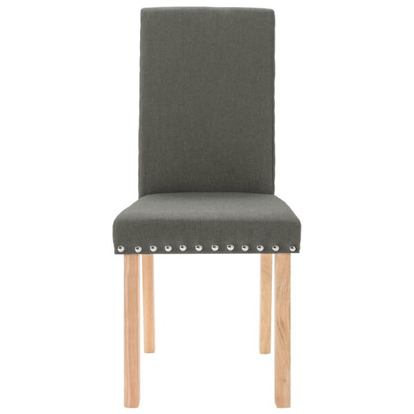vidaXL Chaises &agrave; manger lot de 4 gris fonc&eacute; tissu