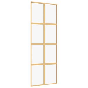 vidaXL Porte coulissante dor&eacute; 76x205 cm verre ESG clair et aluminium