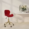 vidaXL Chaise pivotante de bureau Rouge bordeaux Velours