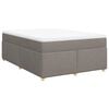 vidaXL Sommier &agrave; lattes de lit avec matelas Taupe 140x190 cm Tissu