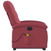 vidaXL Fauteuil inclinable de massage &eacute;lectrique Rouge bordeaux Tissu