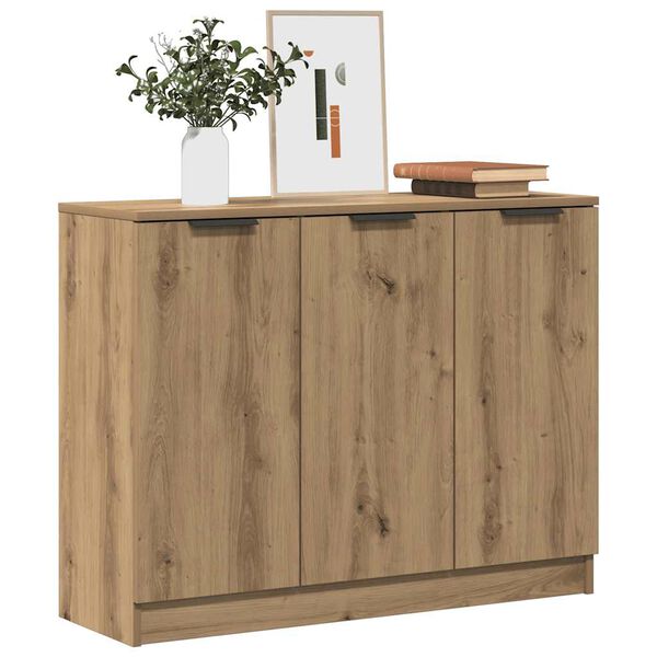 vidaXL Buffet ch&ecirc;ne artisanal 90,5x30x70 cm bois d'ing&eacute;nierie