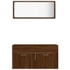 vidaXL Ensemble de meubles de salle de bain 2 pcs Ch&ecirc;ne marron
