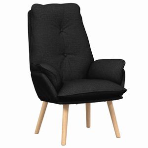 vidaXL fauteuil Noir 69 x 74 x 93 cm Tissu et Contreplaqu&eacute;