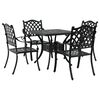 vidaXL Ensemble de tables de jardin 5 pcs Noir Aluminium coul&eacute;