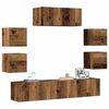 vidaXL Ensemble de meuble TV mural 7 pcs vieux bois bois d'ingénierie