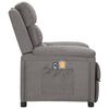 vidaXL Fauteuil électrique de massage Gris clair Tissu