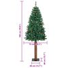 vidaXL Sapin de No&euml;l mince Vert 180 cm PVC et bois de pin massif