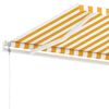 vidaXL Auvent automatique sur pied 350x250 cm Jaune/Blanc