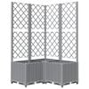 vidaXL Jardini&egrave;re avec treillis Gris clair 80x80x136 cm PP