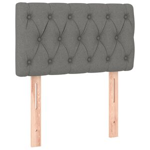 vidaXL T&ecirc;te de lit Gris fonc&eacute; 80x7x78/88 cm Tissu