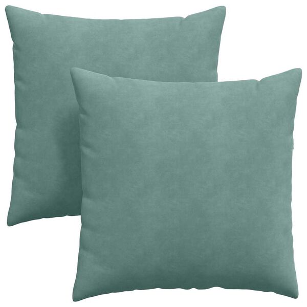 vidaXL Coussins de canap&eacute; 2 pcs Vert Mer 80 x 80 cm