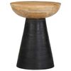 vidaXL Table d'appoint noir &Oslash;37x45 cm bois de manguier massif