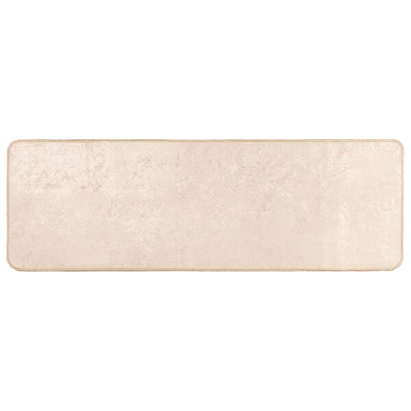 vidaXL Tapis Imprim&eacute; Cr&egrave;me 100 x 50 cm Polyester et PVC