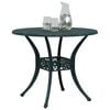 vidaXL Table de jardin vert &Oslash;90x75 cm aluminium coul&eacute;
