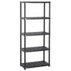vidaXL &Eacute;tag&egrave;re de rangement &agrave; 5 niveaux Noir 71x38x170 cm Plastique
