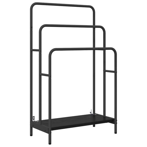 vidaXL Porte-v&ecirc;tements Ch&ecirc;ne noir 60 x 30 x 100,5 cm Bois d'ing&eacute;nierie