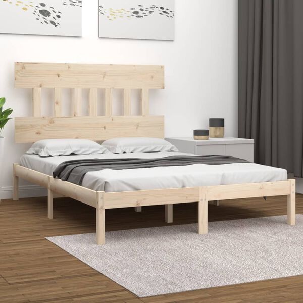 vidaXL Cadre de lit sans matelas 180x200 cm bois massif