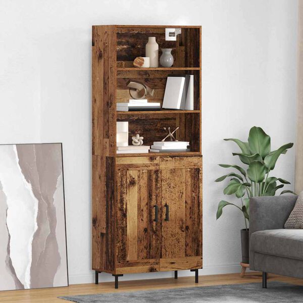 vidaXL Haut Armoire Bois ancien 69,5 x 34 x 180 cm Bois d'ing&eacute;nierie