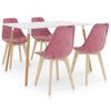 vidaXL Ensemble de salle à manger 5 pcs Rose