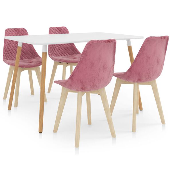 vidaXL Ensemble de salle à manger 5 pcs Rose