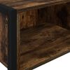 vidaXL Table d'appoint Ch&ecirc;ne Fum&eacute; 100 x 36 x 75 cm Bois d'ing&eacute;nierie
