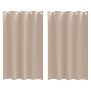 vidaXL Rideaux occultants avec anneaux 2 pcs Taupe 175 x 140 cm
