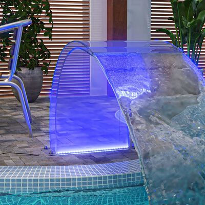 vidaXL Fontaine de piscine avec LED RVB Acrylique 50 cm