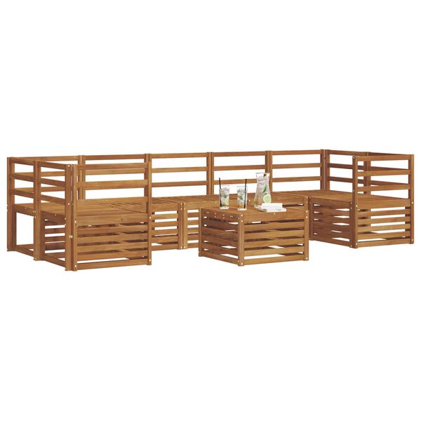 vidaXL Ensembles de canap&eacute;s 8 pcs Naturel Bois d'Acacia Massif