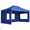 vidaXL Tente de réception pliable avec parois Aluminium 4,5x3 m Bleu
