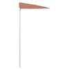 vidaXL Demi-parasol de jardin avec m&acirc;t 180x90 cm terre cuite