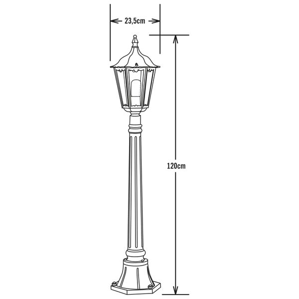 KONSTSMIDE Lampadaire Firenze Noir mat