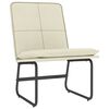 vidaXL Chaise longue Cr&egrave;me 54x75x76 cm Similicuir