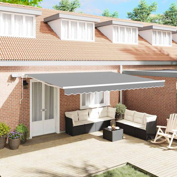 vidaXL Auvent Blanc 5 x 3 m Métal