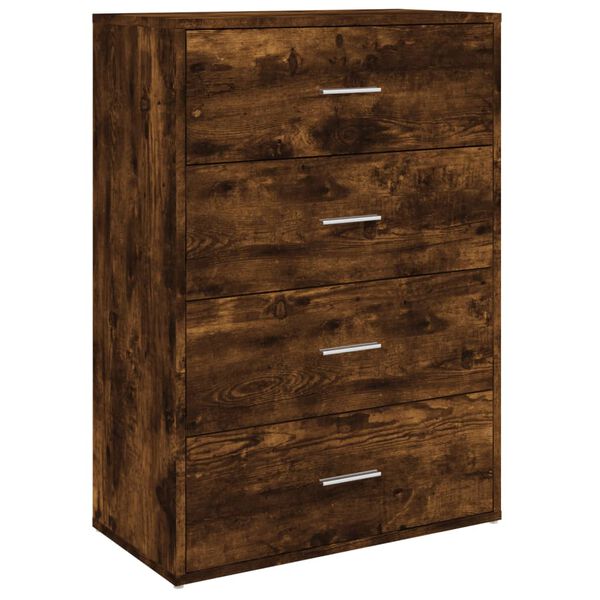 vidaXL Buffet chêne fumé 60x31x84 cm bois d'ingénierie