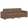 vidaXL Canap&eacute; 2 pcs Marron Tissu en lin m&eacute;lang&eacute;