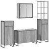 vidaXL Ensemble de mobilier de salle de bain 4 pi&egrave;ces Gris Sonoma