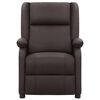 vidaXL Fauteuil de massage marron cuir véritable