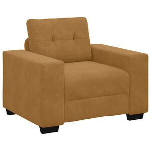 vidaXL Fauteuil canap&eacute; marron 100x78x80 cm velours