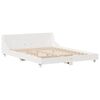 vidaXL Cadre de lit sans matelas blanc 140x200 cm bois de pin massif