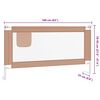 vidaXL Barrière de sécurité de lit d'enfant Taupe 160x25 cm Tissu