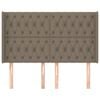 vidaXL T&ecirc;te de lit avec oreilles Taupe 163x16x118/128 cm Tissu