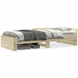 vidaXL Cadre de lit sans matelas ch&ecirc;ne sonoma 100x200 cm