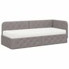 vidaXL Cadre de lit d'angle Taupe 80 x 200 cm tissu