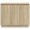 vidaXL Buffet LED Chêne Sonoma 90 x 32 x 75 cm Bois d'ingénierie