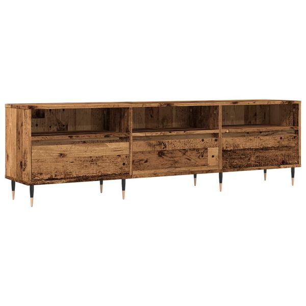 vidaXL Meuble TV vieux bois 150x30x44,5 cm bois d'ing&eacute;nierie